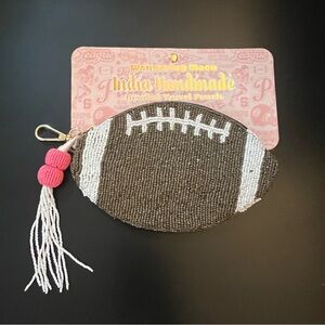 🆕Handmade Beaded Football Travel Pouch – Wandering Moon